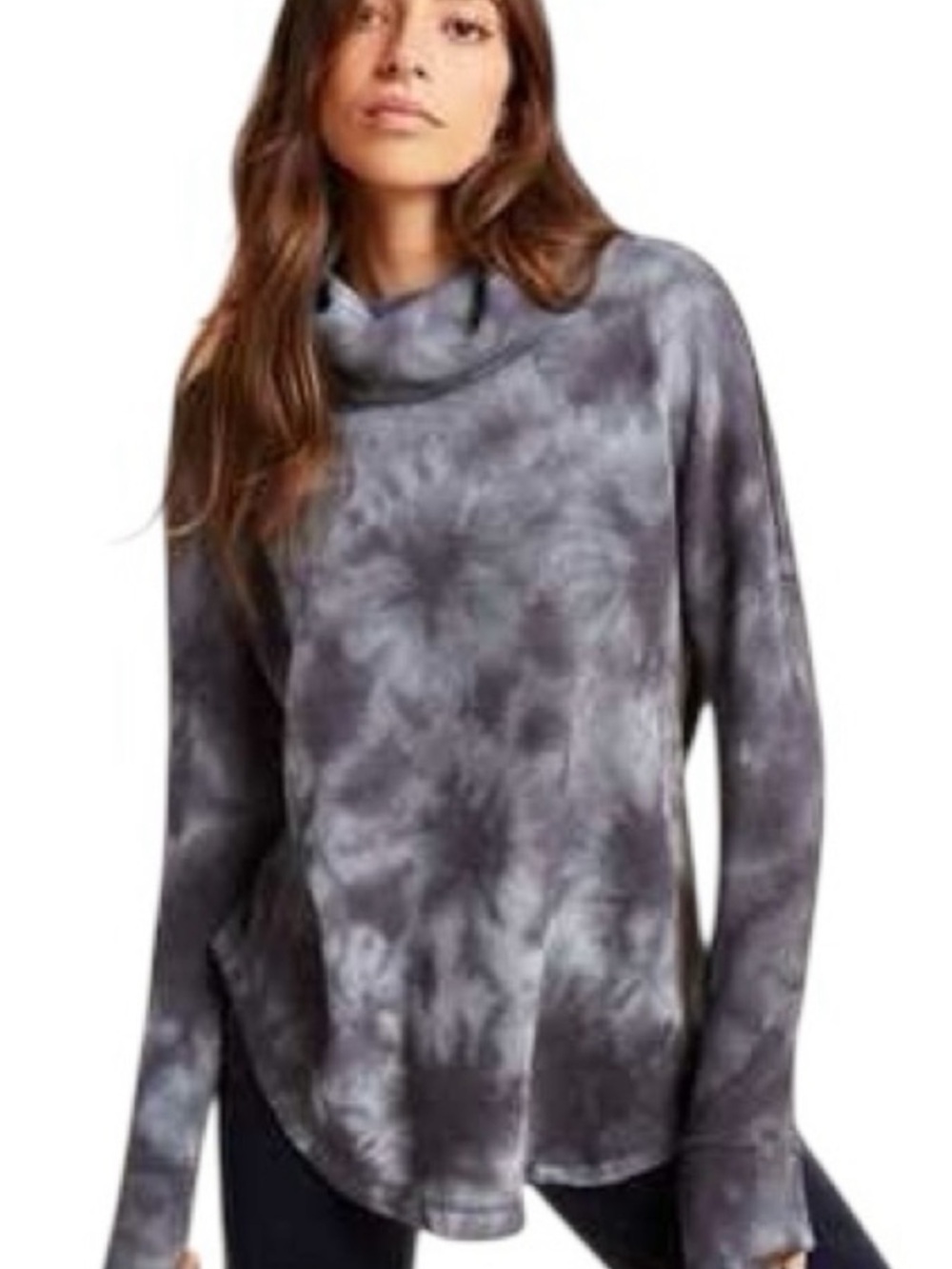 Maeve by Anthropologie Tie Dye Thermal Cowl Neck Sz S